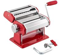 M quina manual para hacer pasta GOURMEX de acero inoxidable | Con grosor ajustable | Perfecta para espaguetis y fettuccini caseros profesionales