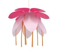 M R & Coudert-Lámpara de techo-Lámpara de techo para habitación infantil, diseño de flores, color fucsia y rosa