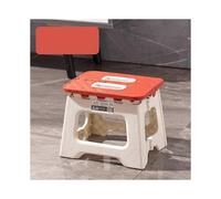 (M,red)Outdoor Portable Folding Stool High Load-bearing Thickened Plastic Saddle Chair Mini Chair Fishing Stool Square Stool Camping Stool