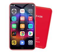 M Reproductor MP3 de 80 GB con Spotify, WiFi y Bluetooth, Pantalla táctil ZAQE de 4 Pulgadas, Reproductor MP4 con Android 13, Compatible con Audible, Radio FM, Amazon Music, Deezer y Play Store (Rot)