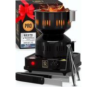 M. ROSENFELD Hornillo de carbón eléctrico para shisha - Fire Tower 3.0 (Negro PRO)