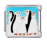 M&S - Abalorio de acero inoxidable con diseño de pata de perro, gato, conejo, ballena, cerdo, cerdo, vacaciones, Londres, oro, 9 mm, eslabones italianos, compatible con pulsera de nominación, 0, Metal