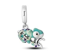 M&S - Abalorio de camaleón que cambia de color, diseño de lagarto y animales, de plata de ley 925, compatible con pulseras Pandora y europeas