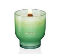 M&SENSE 270 g Vela perfumada de madera de cedro naranja sangre con mecha de madera crepitante - 55 horas de duración de cera de soja en vaso, regalos de lujo para mujeres, vela de aromaterapia no