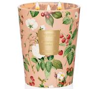 M&SENSE Fresa Velas Aromáticas de Soja 990g, Regalos Originales para Madres, Diseño Floral de Primavera, Velas Gigante 3 Mechas 150h, Tarro de Cristal Decorativo, Gifts for Women
