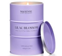M&SENSE Lilac Blossom velas perfumadas en tarro 600g 130 horas de duración vela de aromaterapia para relajación regalos para mujeres MSTC0219L LilacBlossom