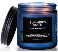 M&SENSE Noche de Verano Velas Aromáticas de Soja, Regalos Originales para Mujer, Decoracion Hogar Relajación y Cenas Románticas, Fragancia Intensa Pachulí y Cedro, Vela Perfumada Larga Duración 70h