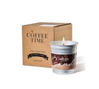 M&SENSE Vela de café de 200 g, velas perfumadas de Caffe Latte, cera de soja de combustión de 48 horas de duración, velas perfumadas fuertes para cocina, cafetería, dormitorio, vela gourmand cálida