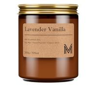 M&SENSE Vela de Navidad perfumada de lavanda y vainilla, juego de velas de aromaterapia para mujeres, velas de cera de soja perfumadas para el hogar, velas de tarro ámbar de larga duración, regalo