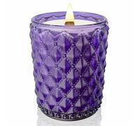 M&SENSE Vela perfumada grande de cítricos y lavanda, vela crujiente con mecha de madera, 470 g, 100 horas de duración, cera de soja en tarro de cristal, vela de lujo regalo para hombres y mujeres