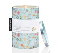 M&SENSE Vela perfumada - Madreselva Jazmín (320 g 70 h de combustión) Vela de cera de soja natural, libre de contaminantes, combustión limpia, ideal para el hogar, bienestar y regalo