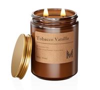M&SENSE Vela perfumada Tobacco Vanilla Home | 550.0 g, 115 horas de combustión | Cera de soja orgánica natural | Larga duración para aliviar el estrés y regalar | para dormitorio, spa relajante