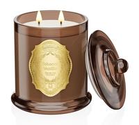 M&SENSE Vela Tabaco y Vainilla | Cera de soja 12.7oz | Hasta 55h de aroma | Regalo unisex en frasco decorativo