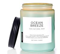 M&SENSE Velas Aromáticas de Soja Oceanic Breeze, Vela Perfumada Grande XXL 550g (110h), Decoración Hogar y Regalo Mujer Original, Velas Decorativas de Doble Mecha, Aroma Marino y Piña Natural