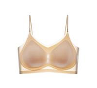(M,Skin Tone)Summer Seamless Ultra Thin Plus Size Ice Silk Comfort Bra Lightweight Sports Bra