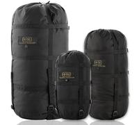 M-Tac, Bolsa de compresión de Nailon Ligero para Saco de Dormir, Impermeable, para Viajes, Acampada, Senderismo, al Aire Libre, 24 L, L, Negro