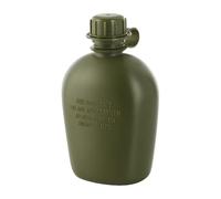 M-Tac Botella militar de 1 litro, sin BPA, resistente para exteriores, camping y supervivencia, ligera, apta para lavavajillas, apta para microondas, color verde oliva