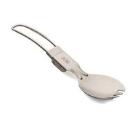 M-Tac - Cuchara plegable de viaje con tenedor de acero inoxidable 304, ultraligero, 29 g, plegable 160 mm, para exteriores, camping, EDC y trekking, utensilios de viaje compactos