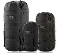 M-TAC Saco de Dormir de compresión Militar Resistente al Agua, Saco de compresión Ligero de Nailon para Viajes, Camping, Senderismo, al Aire Libre (Negro, XL, 40 litros)