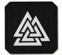 M-Tac Valknut Morale Parches militares tácticos vikingos nórdicos (negro - GITD)