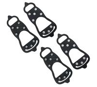 M Tacos Antideslizantes Universales 2 Pares de Clavos para Zapatos con 8 Crampones Tacos para Hielo Tracción para Nieve para Caminar, Correr sobre Hielo y Nieve