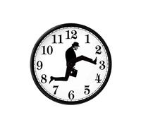 M-TOP Ministry of Silly Walks Clock - Relojes de Pared Inspired by British Comedy Ministry of Silly Walks, Comedian Home Decor Novelty Wall Watch, Funny Walking Silent Mute Clock