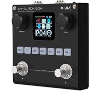 M-VAVE ANN Caja de Pedal Negra Multiefectos para Guitarra - 80 Presets Editables Con APP Crea Tus Parámetros Batería Integrada