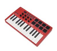 M-VAVE SMK-25RD - Teclado Controlador MIDI USB de 25 Teclas con 8 Pads de Batería Retroiluminados, Bluetooth, 8 Teclas, Teclas Dinámicas Profesionales, Rojo