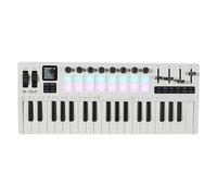 M-VAVE SMK-37 PRO Teclado MIDI de 37 teclas con sintetizador DX-7 FM, MIDI inalámbrico y secuenciador de 8 patrones, pantalla de 1.54 pulgadas, almohadillas RGB, arpegiador y con 16 almohadillas de