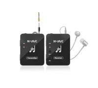 M-Vave WP9 - Sistema de monitorización intrauditivo inalámbrico, transmisor y Receptor de 2,4 GHz, diseño con Clip, Recargable por USB, Negro