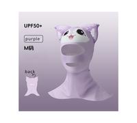 (M viola) Maschera solare per il nuoto estivo, protezione per il viso Gini Drifting, cuffia da nuoto