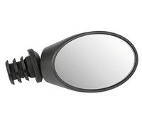 M-Wave Spy Oval Retrovisor al Manillar, Unisex Adulto, Negro, Talla única