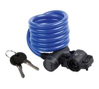 M-WAVE 60.110-30 - Candado de cable en espiral S 10.18 (1800 mm, diámetro de 10 mm), color azul