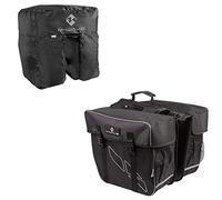 M-Wave Amsterdam - Bolsa de Doble alforja Unisex para Adultos con Cubierta de Lluvia, Color Negro