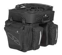 M-Wave Amsterdam Triple - Alforjas 3 usos, Color Negro/Plateado