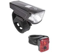 M-Wave Atlas K 11 USB Juego de Luces, Unisex-Adultos, Negro