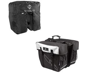 M-Wave Bolsa de alforja Trasera con Funda para Lluvia, 30 litros