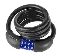 M-Wave, Candado de Cable Espiral DS 12.10 S, Adultos Unisex, Negro
