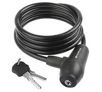 M-Wave Candado Espiral, Unisex Adulto, Negro, 1500 x 8 mm