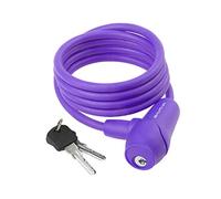 M-Wave 161001.0 Candado Espiral, Unisex Adulto, púrpura, 1500 x 8 mm