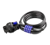 M-Wave Combinación Candado Espiral, Unisex, Negro, 1500 x 8 mm