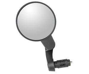 M-Wave Espejos de bicicleta unisex para adultos, Spy Space In L, color negro, diámetro de 80 mm