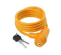 M-Wave Espiral silicona Candado espiral, Unisex adulto, naranja, 1500 x 8 mm
