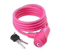 M-Wave Espiral Silicona Candado Espiral, Unisex Adulto, Rosa, 1500 x 8 mm