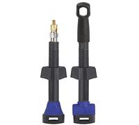 M-Wave Fahrradschlauch Auto Schrader Ventil 40 Mm Válvula sin cámara, Unisex, Negro Y Azul, Länge: 35 mm