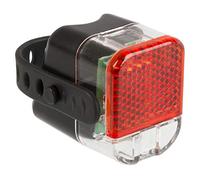 M-Wave, Luz trasera Led rojo para bici Helios Fijación de goma universal, visibilidad 230 grados