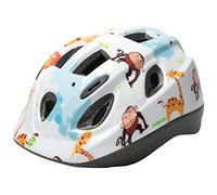 M-Wave, Mighty Kids 'Junior Zoo XS - Casco para Bicicleta, Color Blanco, 48 - 54 cm