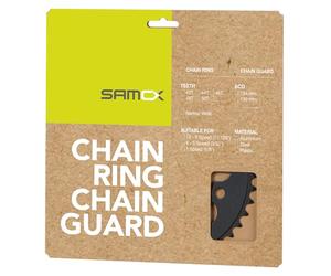 M-Wave Pd-r4-s-nw Anillo de Cadena para Bicicleta eléctrica de 1/2 x 3/32 11/128 Pulgadas para Brose, Bosch, Shimano, Bolt Circle 104 mm, Unisex, Negro, Zähneanzahl: 46