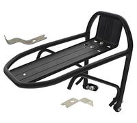 M-Wave Portabultos Aluminio Trasera/Delantera Portabultos Aluminio Trasera/Delantera, Unisex Adulto, Negro, Talla única