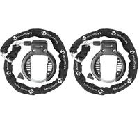 M-Wave, Ringchain Candado Cuadro con Cadena, Adultos Unisex, Negro (Paquete de 2)